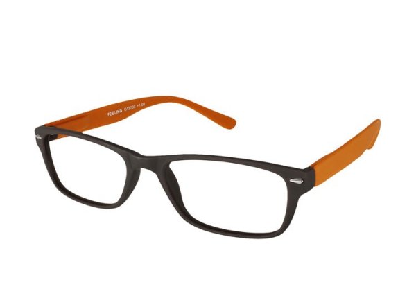FEELING braun-orange Kunststoff-Lesebrille G15800